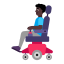 Man In Motorized Wheelchair Flat Dark icon