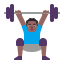 Man Lifting Weights Flat Medium Dark icon