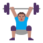 Man Lifting Weights Flat Medium icon