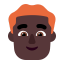 Man Red Hair Flat Dark icon