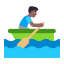 Man Rowing Boat Flat Medium Dark icon