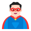 Man Superhero Flat Light icon
