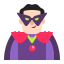 Man Supervillain Flat Light icon