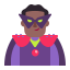 Man Supervillain Flat Medium Dark icon