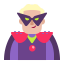 Man Supervillain Flat Medium Light icon