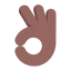 Ok Hand Flat Medium Dark icon