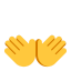 Open Hands Flat Default icon