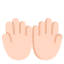 Palms Up Together Flat Light icon