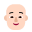 Person Bald Flat Light icon