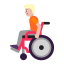 Person In Manual Wheelchair Flat Medium Light icon