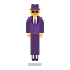 Person In Suit Levitating Flat Default icon