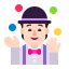 Person Juggling Flat Light icon