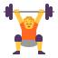 Person Lifting Weights Flat Default icon