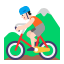 Person Mountain Biking Flat Light icon