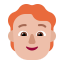Person Red Hair Flat Medium Light icon