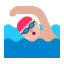 Person Swimming Flat Medium Light icon