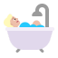 Person Taking Bath Flat Medium Light icon