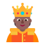 Person With Crown Flat Medium Dark icon