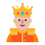 Person With Crown Flat Medium Light icon
