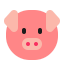 Pig Face Flat icon