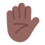 Raised Hand Flat Medium Dark icon
