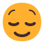 Relieved Face Flat icon