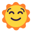 Sun With Face Flat icon