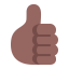 Thumbs Up Flat Medium Dark icon