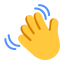 Waving Hand Flat Default icon