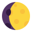 Waxing Gibbous Moon Flat icon
