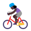 Woman Biking Flat Dark icon
