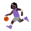 Woman Bouncing Ball Flat Dark icon