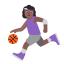 Woman Bouncing Ball Flat Medium Dark icon