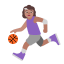 Woman Bouncing Ball Flat Medium icon