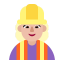 Woman Construction Worker Flat Medium Light icon