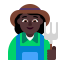 Woman Farmer Flat Dark icon