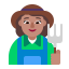 Woman Farmer Flat Medium icon