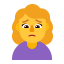 Woman Frowning Flat Default icon