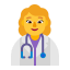 Woman Health Worker Flat Default icon