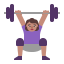 Woman Lifting Weights Flat Medium icon
