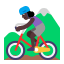 Woman Mountain Biking Flat Dark icon