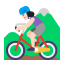 Woman Mountain Biking Flat Light icon