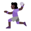 Woman Playing Handball Flat Dark icon