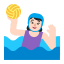Woman Playing Water Polo Flat Light icon