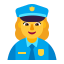 Woman Police Officer Flat Default icon