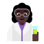 Woman Scientist Flat Dark icon