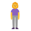 Woman Standing Flat Default icon