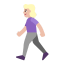 Woman Walking Flat Medium Light icon