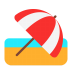 Beach-With-Umbrella-Flat icon