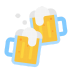 Clinking-Beer-Mugs-Flat icon